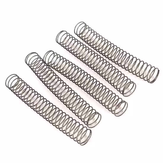 고오일 경화 강선을 사용한 자동차용 코일 스프링.